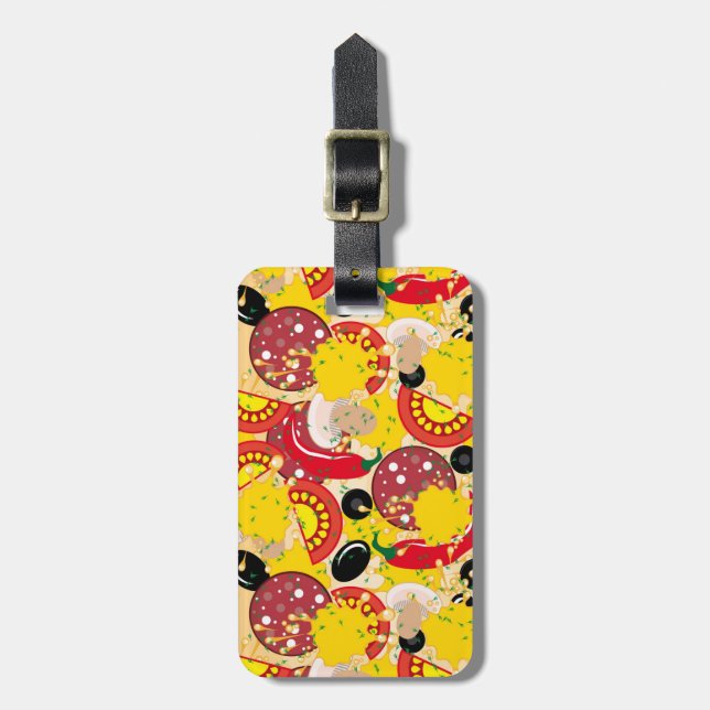Pizza Luggage Tag (Front Vertical)
