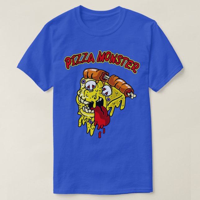Pizza Monster Funny Pizza Lover Gift T-Shirt (Design Front)