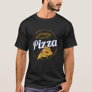 Pizza Neapolitan Retro Snack Vintage Cheese Design T-Shirt