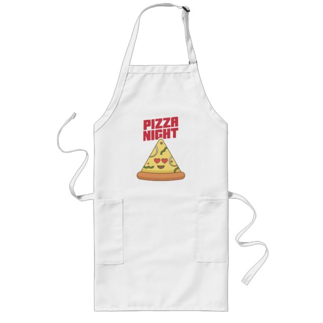 Pizza Night   Long Apron (Front)