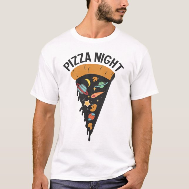 Pizza Night Space T-Shirt (Front)