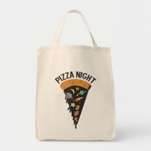 Pizza Night Space Tote Bag