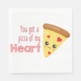 Pizza Of My Heart Napkin