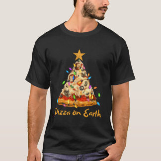 Pizza On Eh Slice Tree With Lights T-Shirt