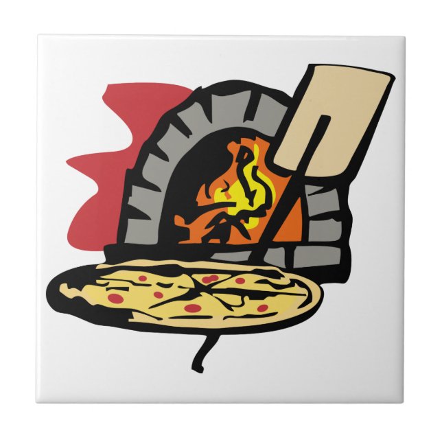 Pizza Oven Ceramic Tile (Front)