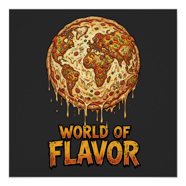 Pizza Overload Planet Poster (Front)