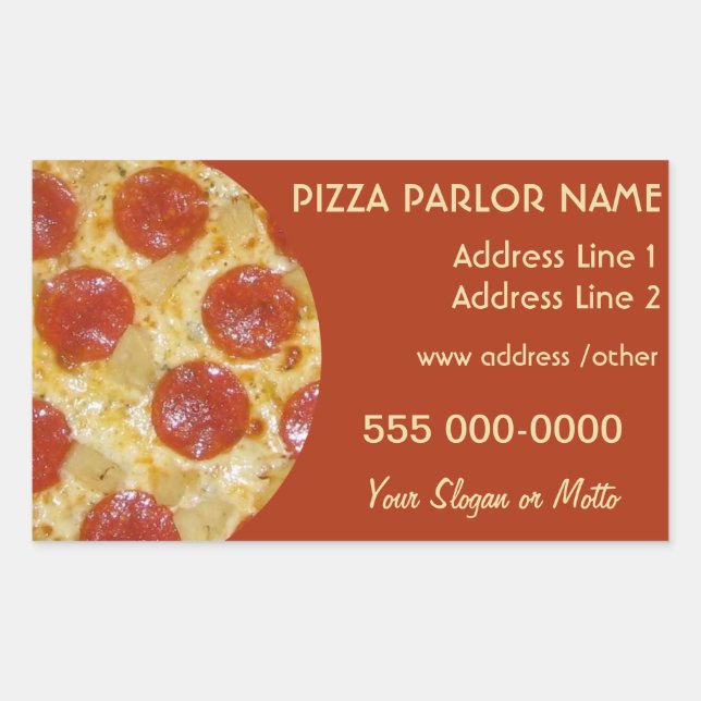 Pizza Parlour custom stickers (Front)