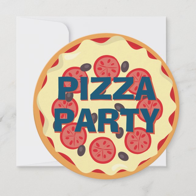 Pizza Party Any Age Kids Birthday Invitation (Front)