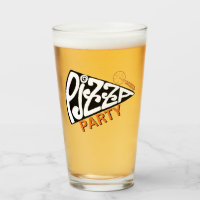 pizza party beer glass