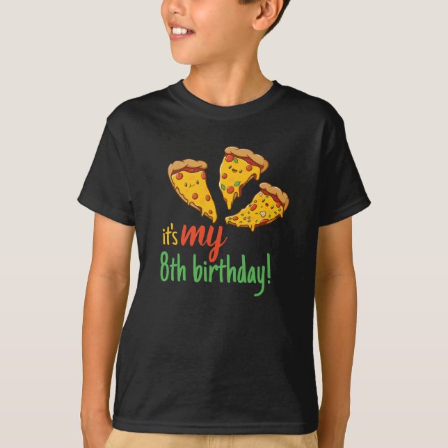 Pizza Party, birthday guest of honour T-Shirt (Front)
