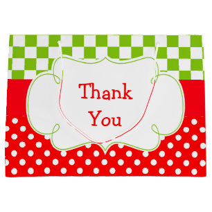 Pizza Party Birthday Party Thank You Large Gift Bag