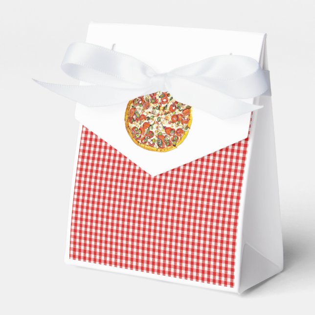 Pizza Party Candy Favour Bags for Birthday Party Box (Front Side)