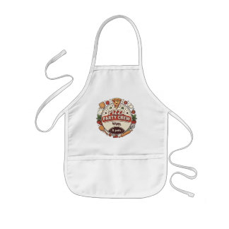 Pizza Party Crew Birthday Celebration Kids Apron