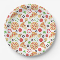 Pizza Party Cute Pizza Pattern Kids Birthday Party