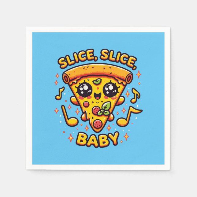 Pizza Party Funny Napkin (Front)