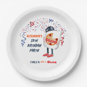 Pizza Party Funny Paper Plate
