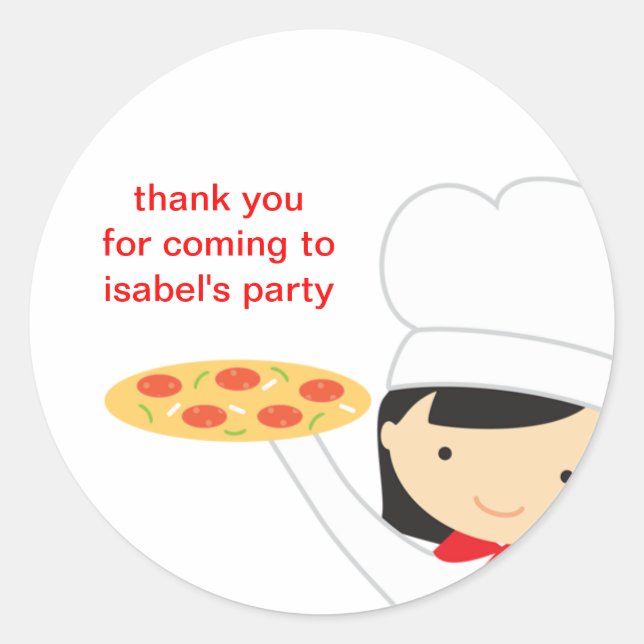 Pizza Party Girl Stickers (Front)