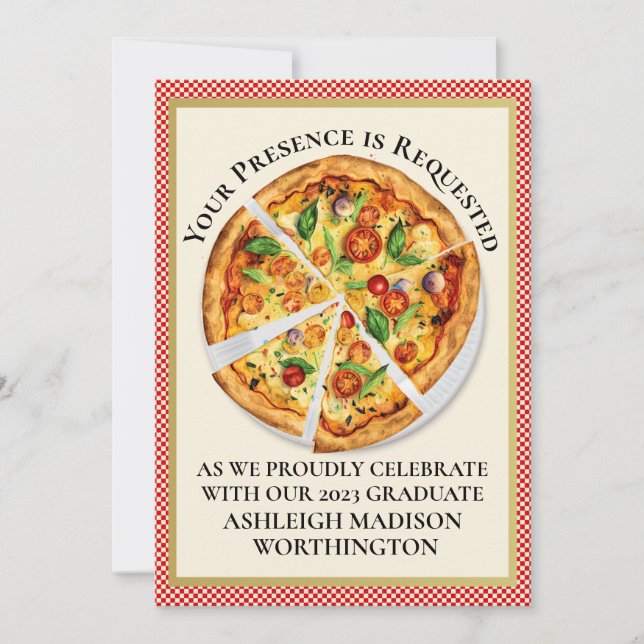 PIZZA PARTY / Graduation / etc. Invitation (Front)