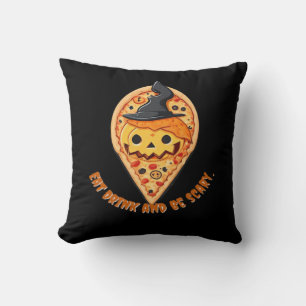 Pizza Party Halloween Pumpkin Witch Hat Essential Cushion