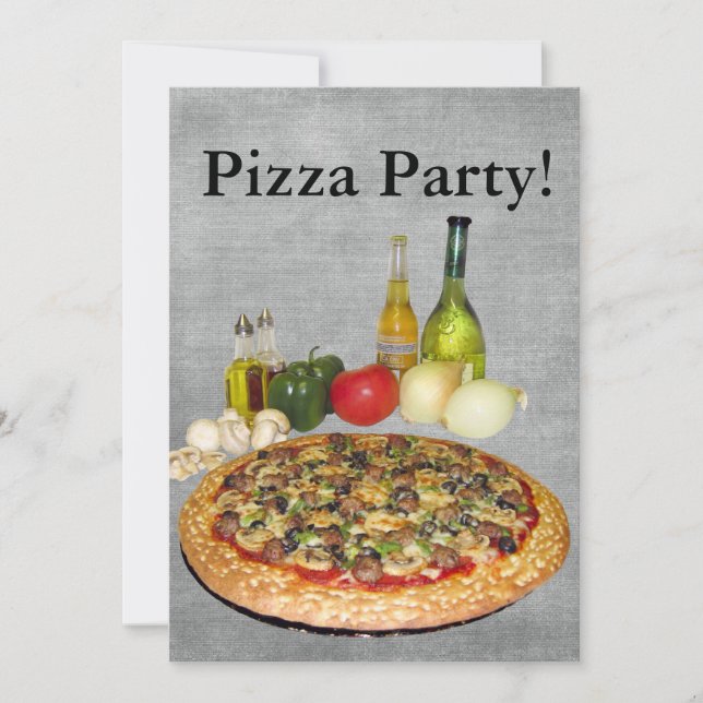 Pizza Party Invitation (Front)
