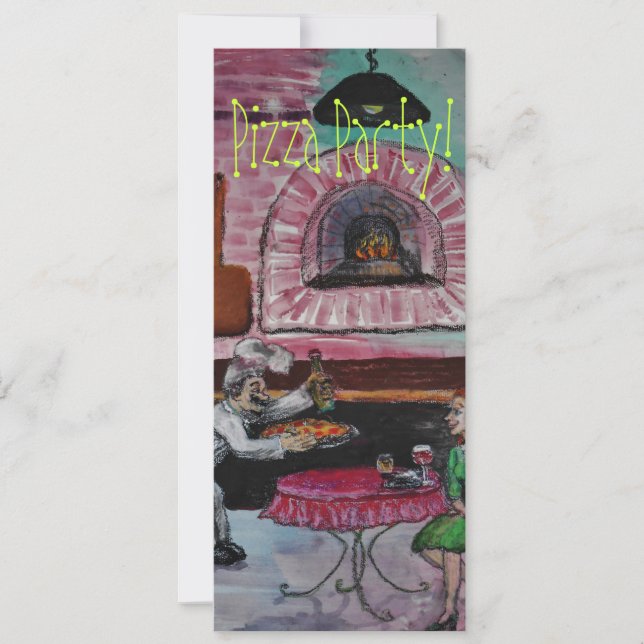 pizza party invitation (Front)