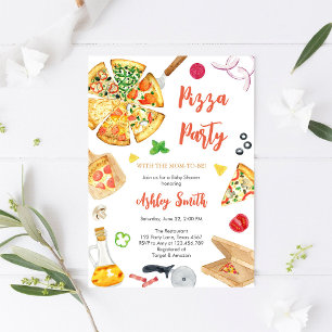 Pizza Party Invitation Pizza Birthday Party