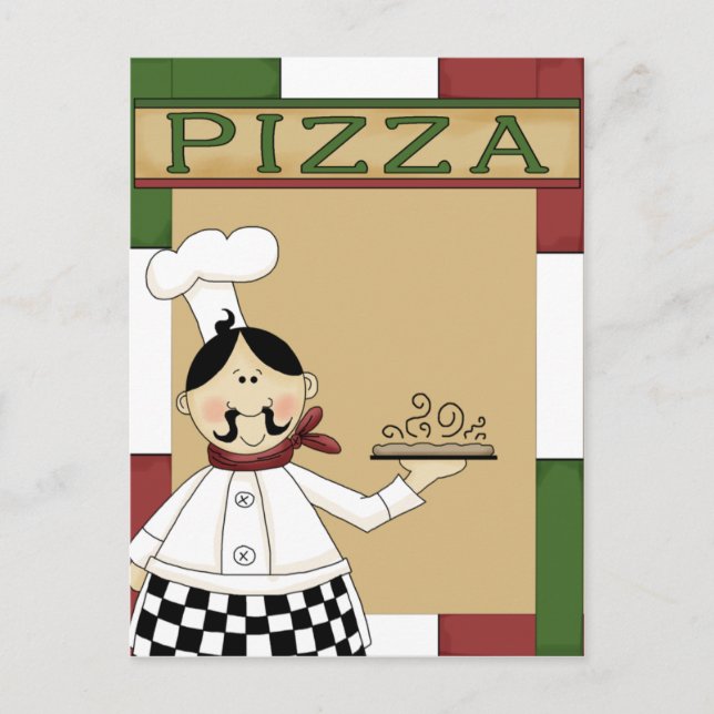 Pizza Party Invitation Postcard (Front)