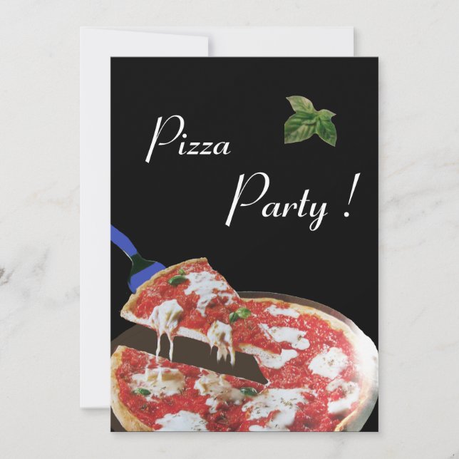 PIZZA PARTY, ITALIAN KITCHEN dinner, brunch Invitation (Front)
