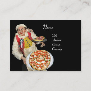 PIZZA PARTY ITALIAN KITCHEN, PIZZERIA ,black red Business Card