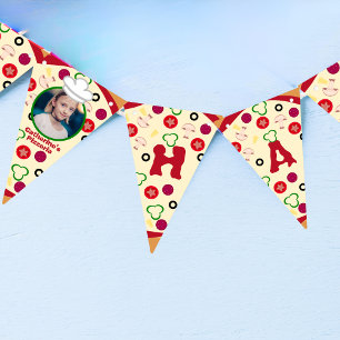 Pizza Party Kids Birthday  Bunting