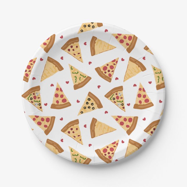 Pizza Party Paper Plate (Front)