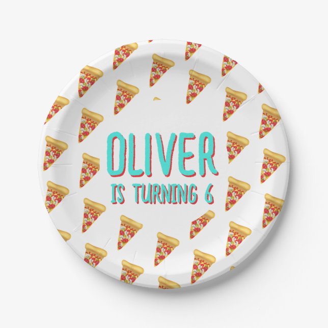 Pizza party paper plate (Front)