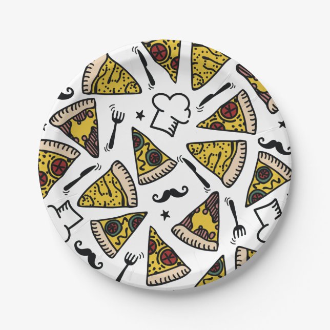 Pizza Party Pattern Plate (Front)