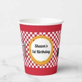 Pizza Party Personalised Paper Cups
