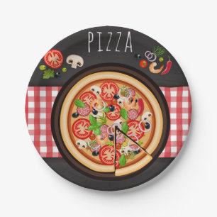 pizza party pizza dinner picnic paper plate