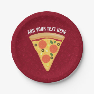 Pizza Party Slice of Pineapple Pepperoni Pie Paper Plate