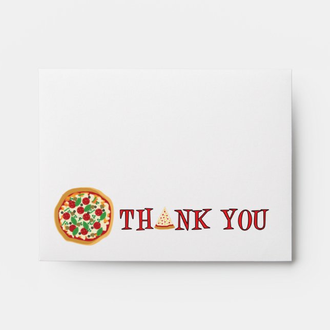 Pizza Party Thank You Envelope (Front)