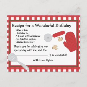 Pizza Party Thank You Note