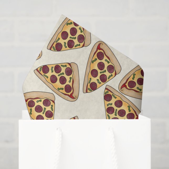 Pizza Party themed tissue paper (Gift Bag)