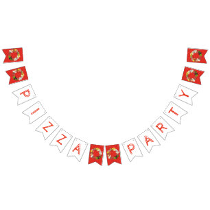 Pizza Party Toppings Italian Food Pizzeria Pie Bunting