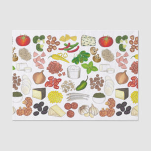 Pizza Party Toppings Italian Food Pizzeria Pie Tissue Paper