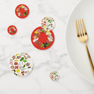 Pizza Party Toppings Italian Restaurant Pizzeria Confetti