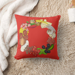 Pizza Party Toppings Make Your Own Birthday Decor Cushion