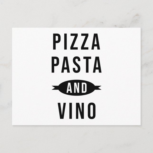 Pizza Pasta Vino Postcard (Front)