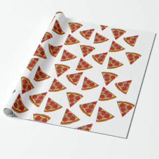 pizza patrón trozos wrapping paper