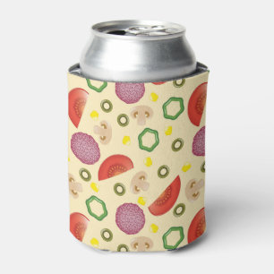 Pizza Pattern 2 Can Cooler