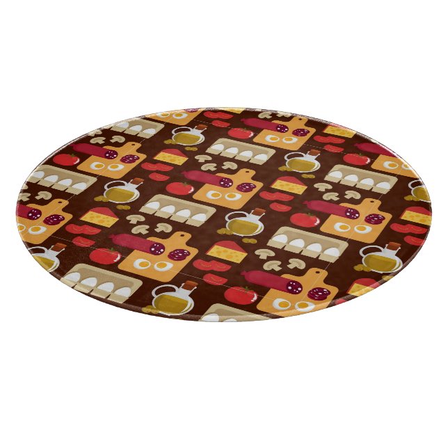 Pizza Pattern 2 Cutting Board (Corner)