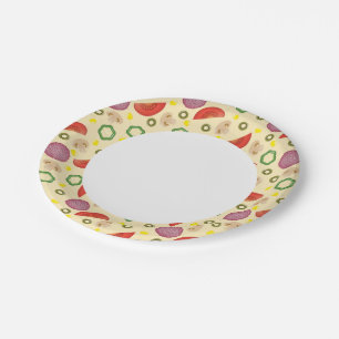 Pizza Pattern 2 Paper Plate