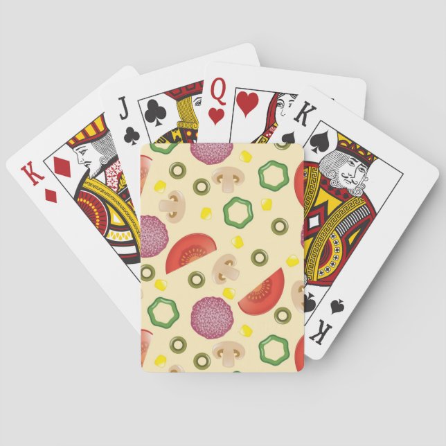 Pizza Pattern 2 Playing Cards (Back)