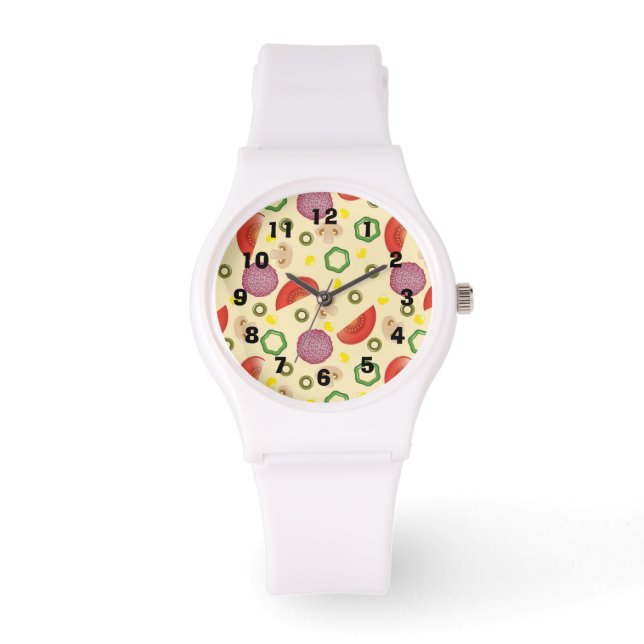 Pizza Pattern 2 Watch (Front)